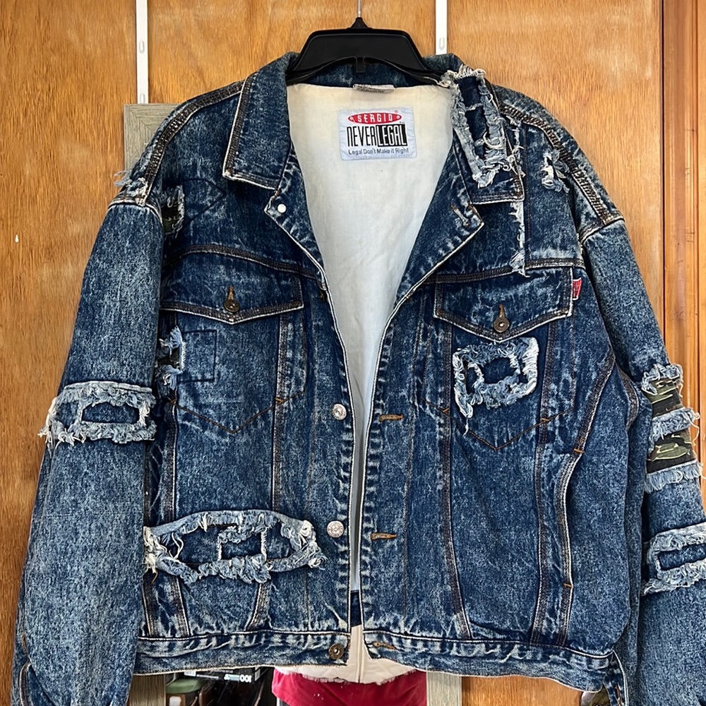 Mens Distressed Denim Jacket